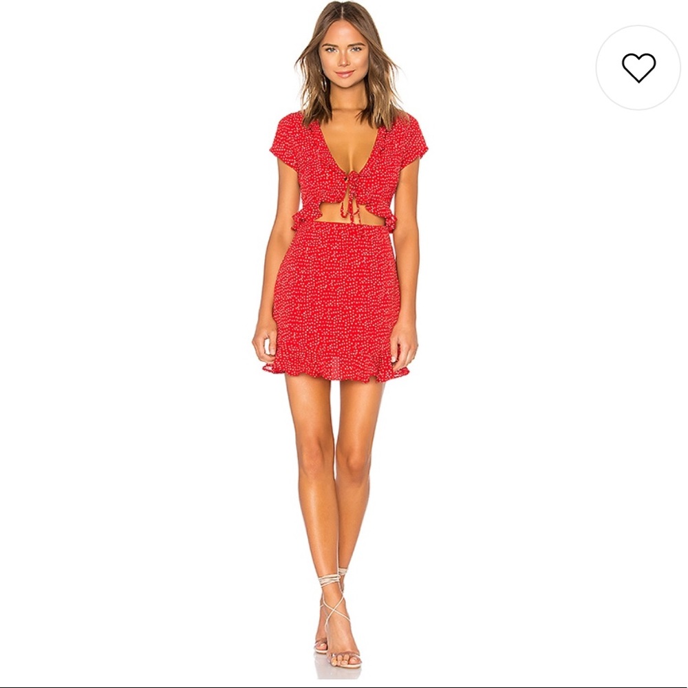 Revolve By the Way Polka Dot Dress Red